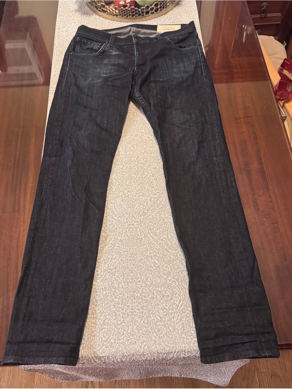 rag & bone Fit 2 Slim Leg Button Fly Jeans Tonal Rinse Premium Denim Size 32